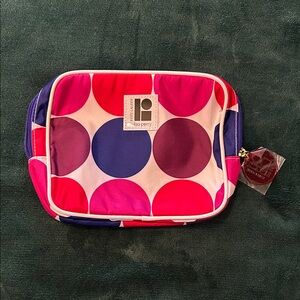 New Lisa Perry Estee Lauder Bold Pink and Purple Dot Bag